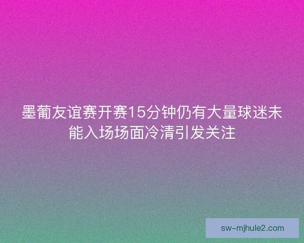 墨葡友谊赛开赛15分钟仍有大量球迷未能入场场面冷清引发关注